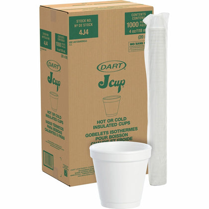 Dart J Cup 4 oz Insulated Foam Cups - Ideal for Hot Beverages