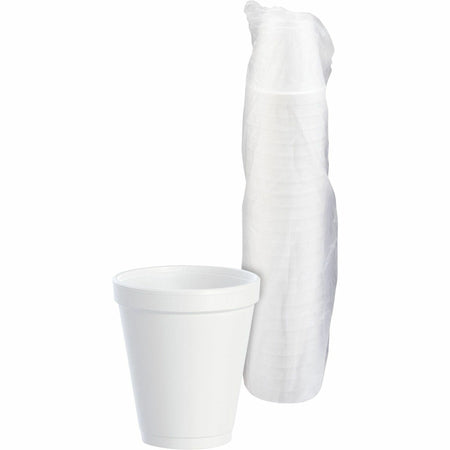Dart J Cup 8 oz Insulated Foam Cups - fl - White - Tea Coffee Juice Soft Drink Hot Cold Cappuccino