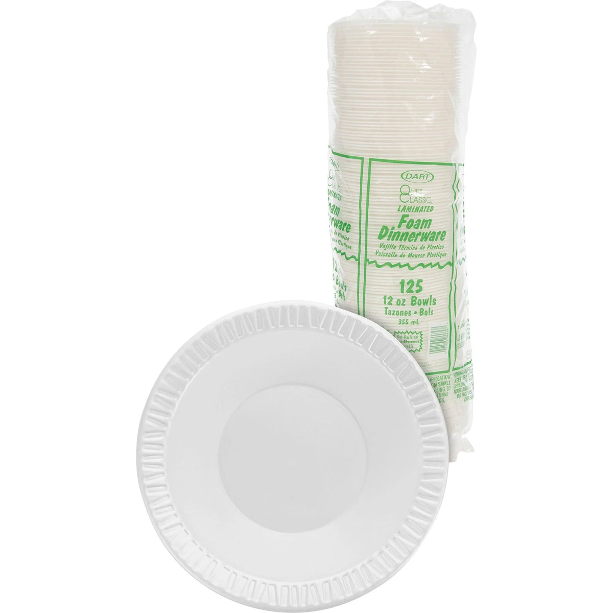 Dart Quiet Classic 12 oz Foam Bowls - 125/Pack