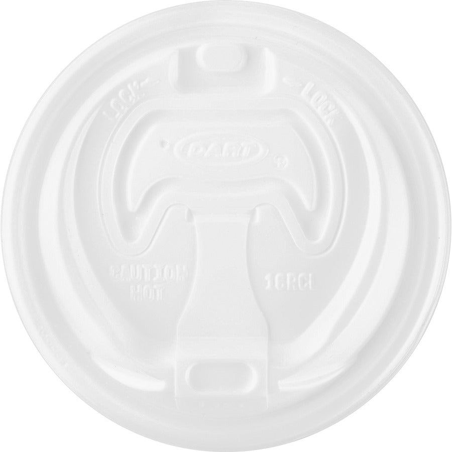 Dart Reclosable Hot Beverage Cup Lids - White - 100 / Pack - Cups