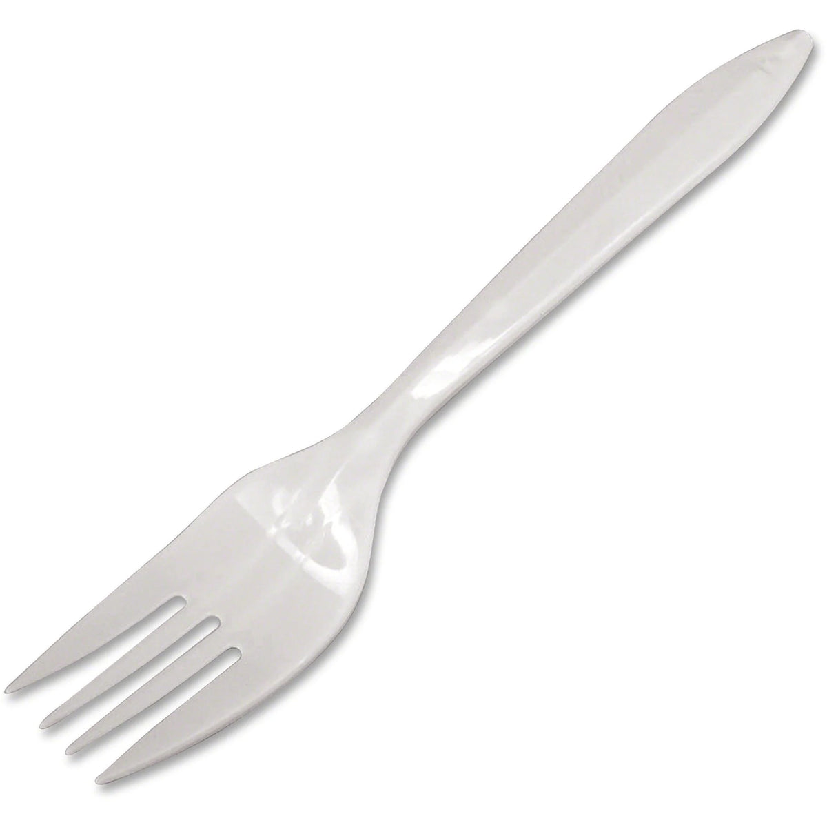 Dart Style Setter Medium-weight Plastic Cutlery White 1000 / Carton Fork Disposable (DCCF6BW)