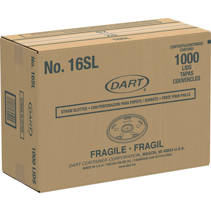 Dart Translucent Slotted Foam Cup Lids - 100/Pack - 10 Carton - Cups