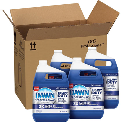 Dawn Heavy Duty Pot/Pan Detergent - 128 fl oz - Blue - 4/Carton - Dish/Dishwasher Detergents