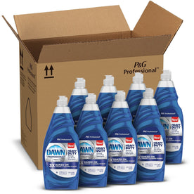 Dawn Heavy Duty Pot/Pan Detergent - 38 fl oz - Long Lasting - Blue - 8/Carton - Dish/Dishwasher Detergents