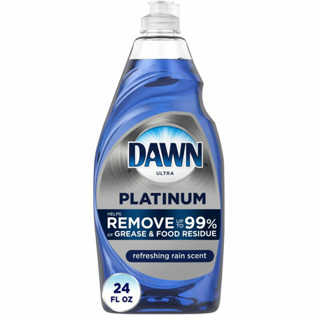 Dawn Platinum Dishwashing Soap: 24 fl oz - Blue - 10/Carton - Dish/Dishwasher Detergents