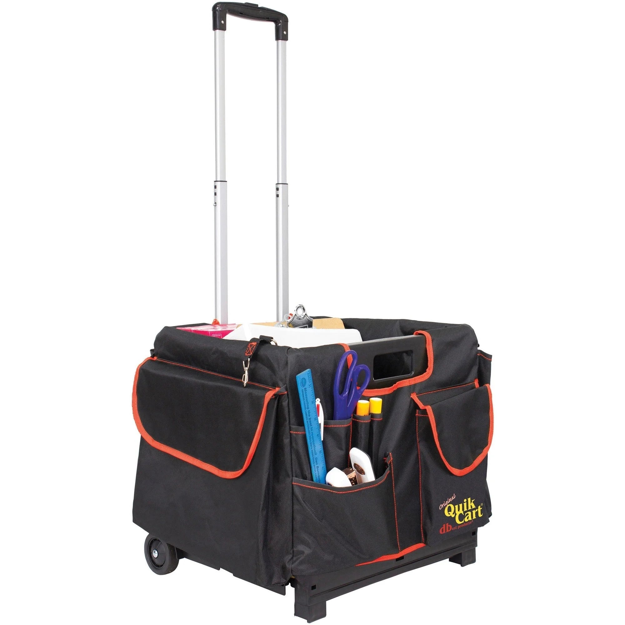 dbest Quik Cart Pockets Bundle: 80 lb Capacity Black & Red - Hand Trucks Dollies