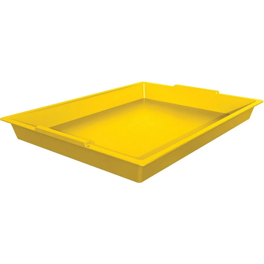 Deflecto Antimicrobial Finger Paint Tray - Yellow Polypropylene for Painting - Arts & Crafts Kits/Accessories