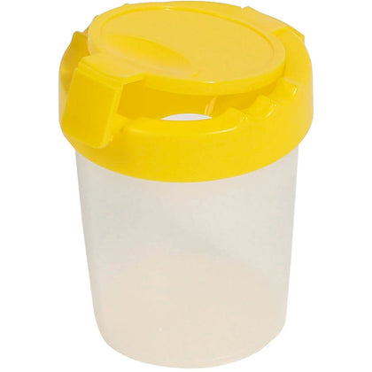 Deflecto Antimicrobial Kids Paint Cup: No-Spill Yellow Cup for Mess-Free Painting - Arts & Crafts Kits/Accessories