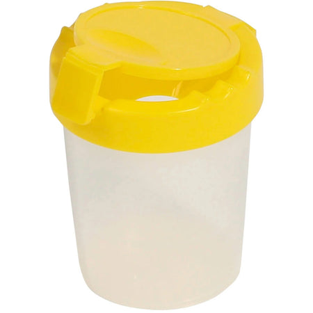 Deflecto Antimicrobial Kids Paint Cup: No-Spill Yellow Cup for Mess-Free Painting - Arts & Crafts Kits/Accessories