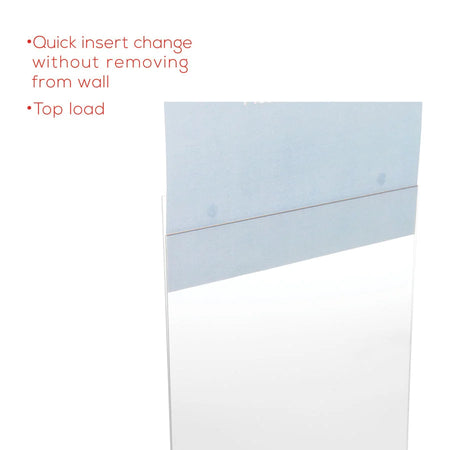 Deflecto Classic Image Wall Mount Sign Holder - Clear Plastic - 8.5’’ x 11’’ - Signs & Nameplates
