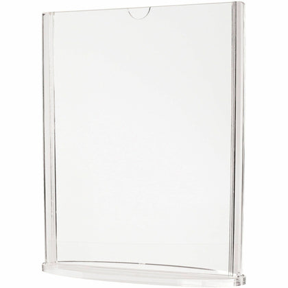 Deflecto Double-Sided Sign Holder: 5x7 Vertical Media Support - Signs & Nameplates