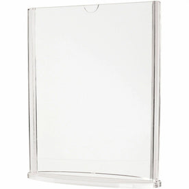 Deflecto Double-Sided Sign Holder: 5x7 Vertical Media Support - Signs & Nameplates