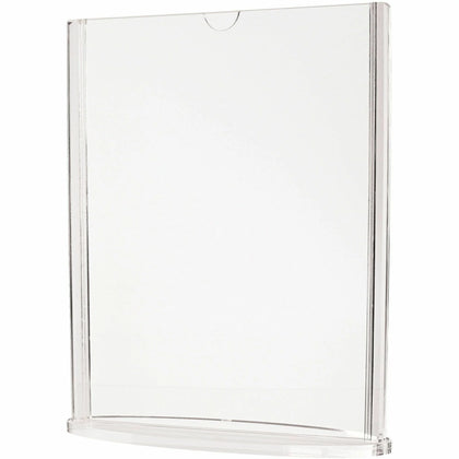 Deflecto Double-Sided Sign Holder: 5x7 Vertical Media Support - Signs & Nameplates