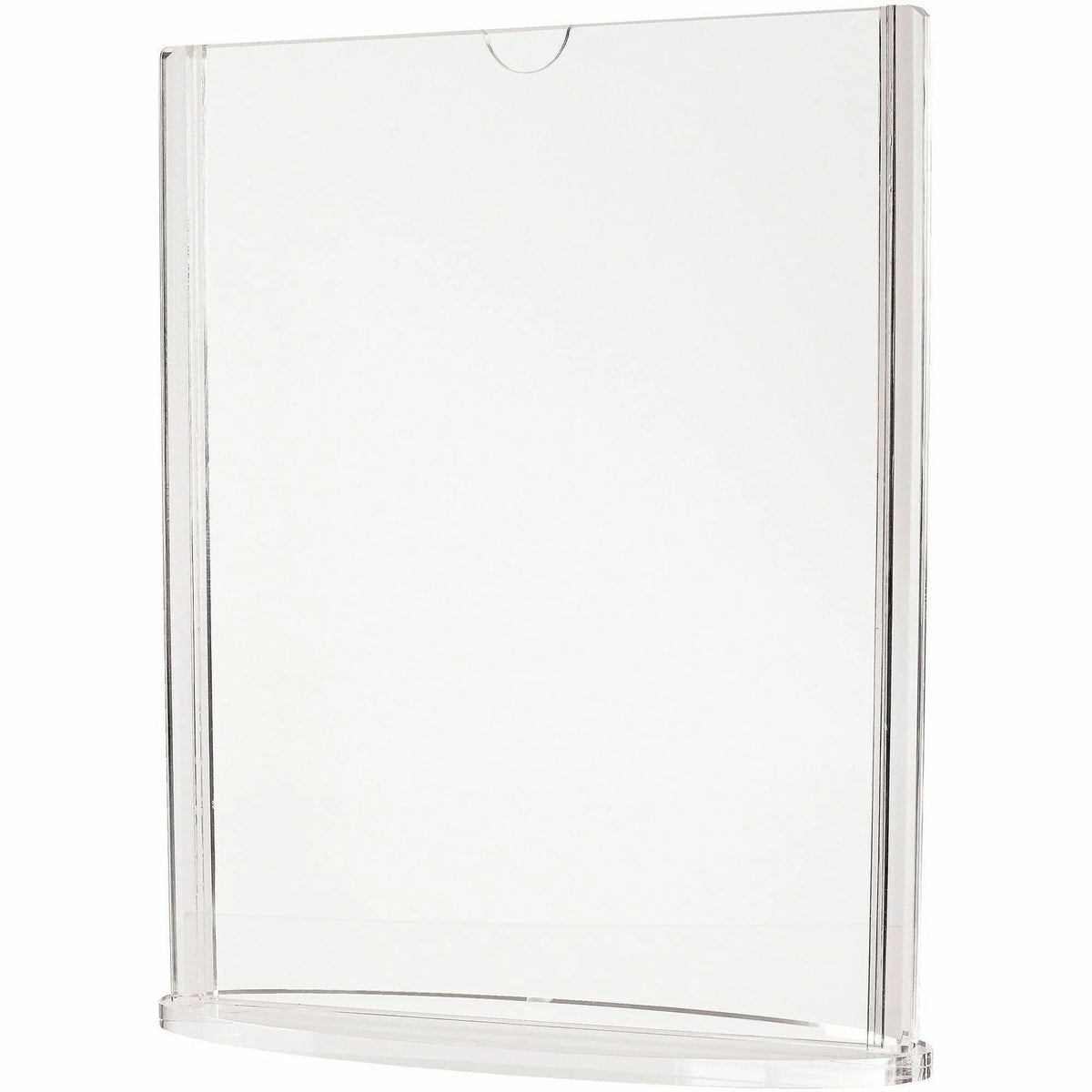 Deflecto Double-Sided Sign Holder: Clear Acrylic Base for 8.5’’ x 11’’ Media - Signs & Nameplates