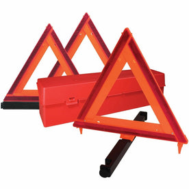 Deflecto Emergency Warning Triangle Kit: Reflective Non-flammable - Outdoor Safety - Signs