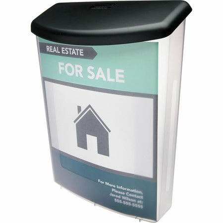 Deflecto Outdoor Literature Box: Break Resistant Water Proof - Gray Plastic - Mailbox/Suggestion Boxes