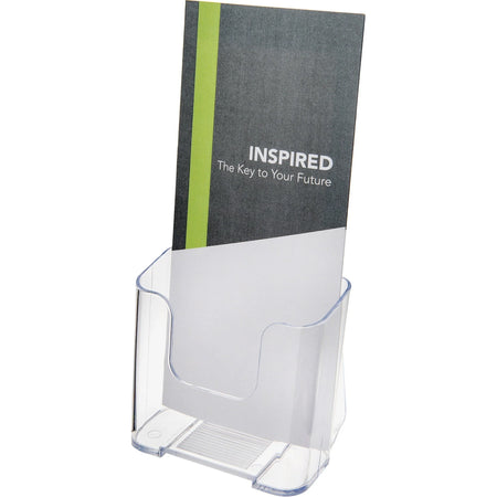 Deflecto Single Compartment DocuHolder - Desktop Organizer - Clear Plastic - Literature Holders/Sorters
