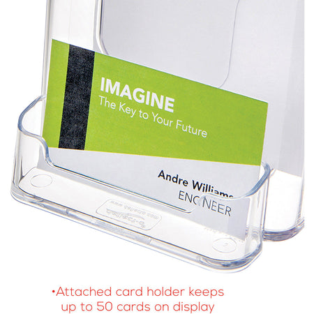 Deflecto Single Compartment DocuHolder w/ Business Card Holder - Alternate-Image1