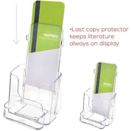 Deflecto Single Compartment DocuHolder with Business Card Holder - Desktop Organizer - Literature Holders/Sorters