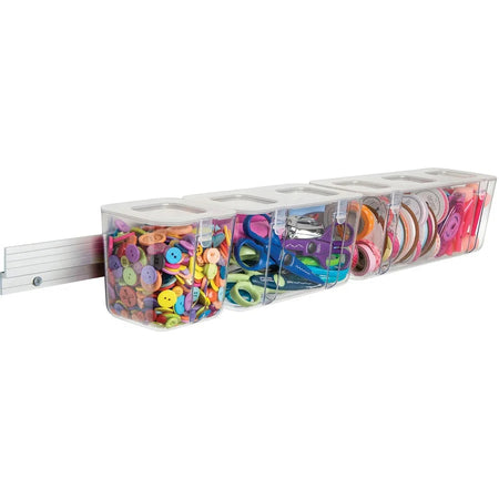 Deflecto Stackable Caddy Organizer Multi-Pack Bundle: Efficient Floor Storage Solution - Classroom Organizers