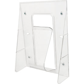 Deflecto Stand-Tall Literature Display: Clear Desktop Stand 1 Pocket - Holders/Sorters