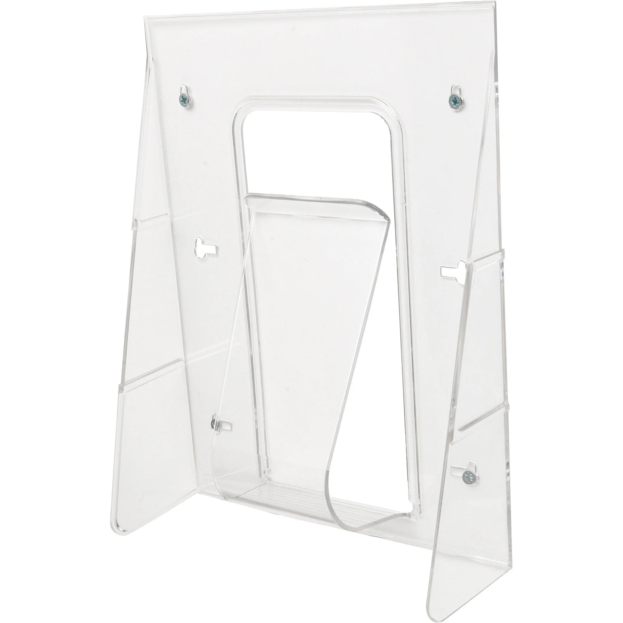 Deflecto Stand-Tall Literature Display: Clear Desktop Stand 1 Pocket - Holders/Sorters