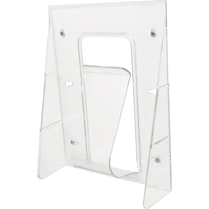 Deflecto Stand-Tall Literature Display: Clear Desktop Stand 1 Pocket - Holders/Sorters