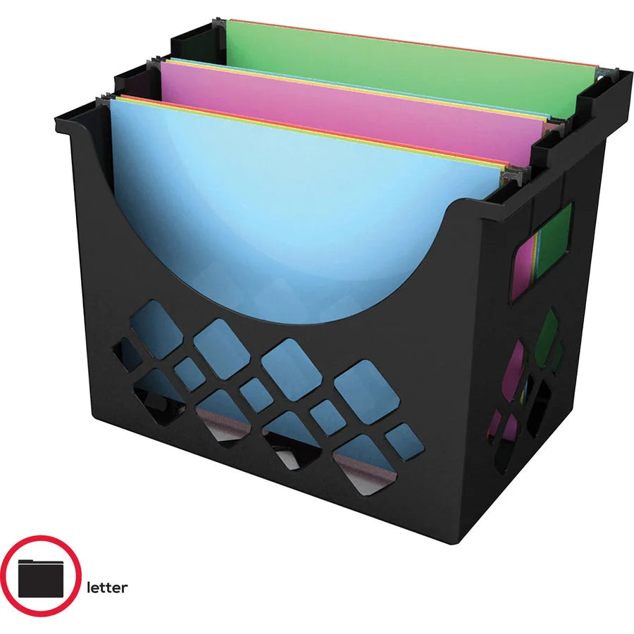 Deflecto Sustainable Desktop Hanging File Holder - Sturdy & Recycled - Black - Folders Accessories