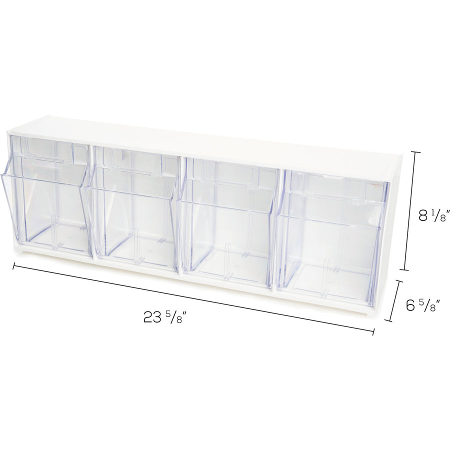 Deflecto Tilt Bin Interlocking Multi-Bin Storage Organizer - Alternate-Image6