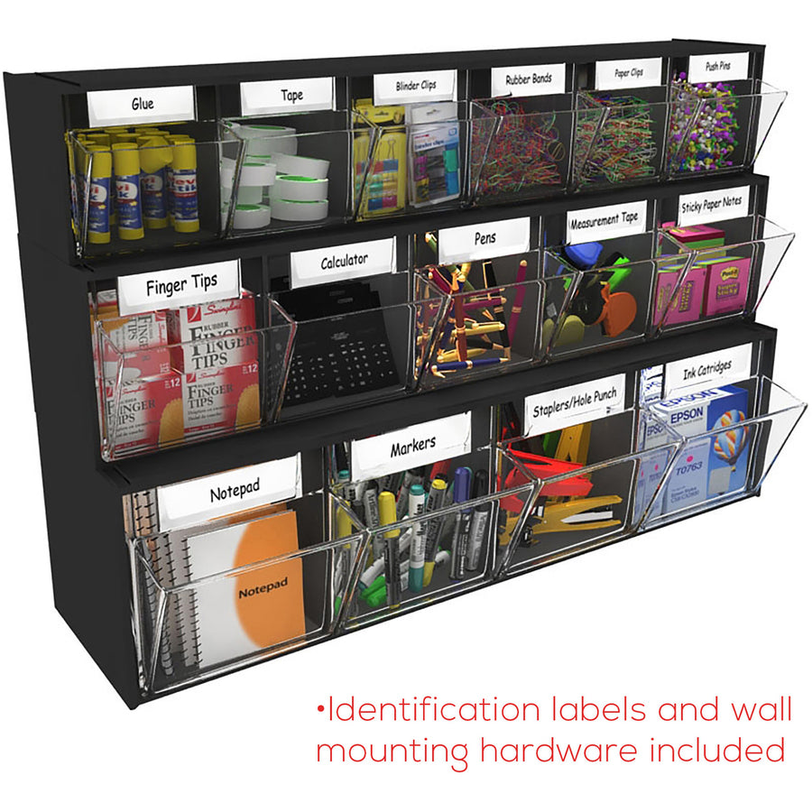 Deflecto Tilt Bin Interlocking Multi-Bin Storage Organizer - Alternate-Image5