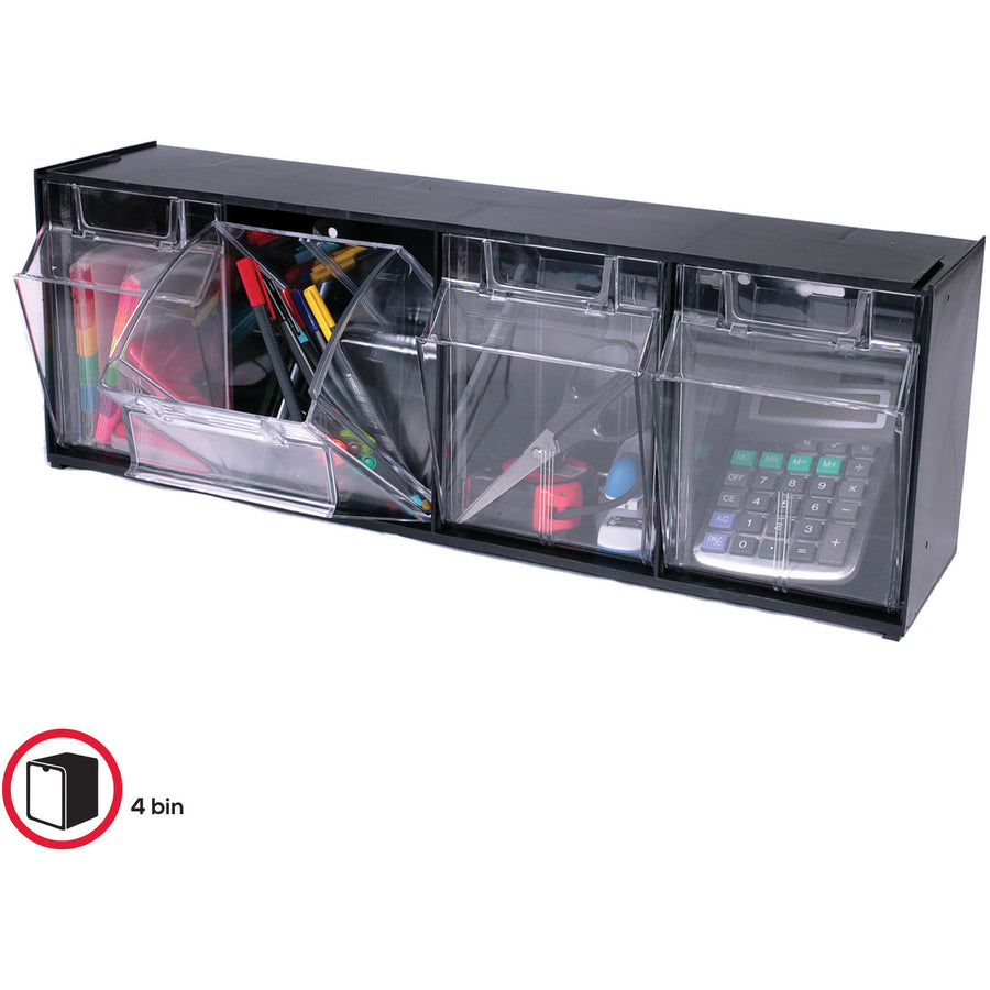 Deflecto Tilt Bin Interlocking Multi-Bin Storage Organizer - Alternate-Image6