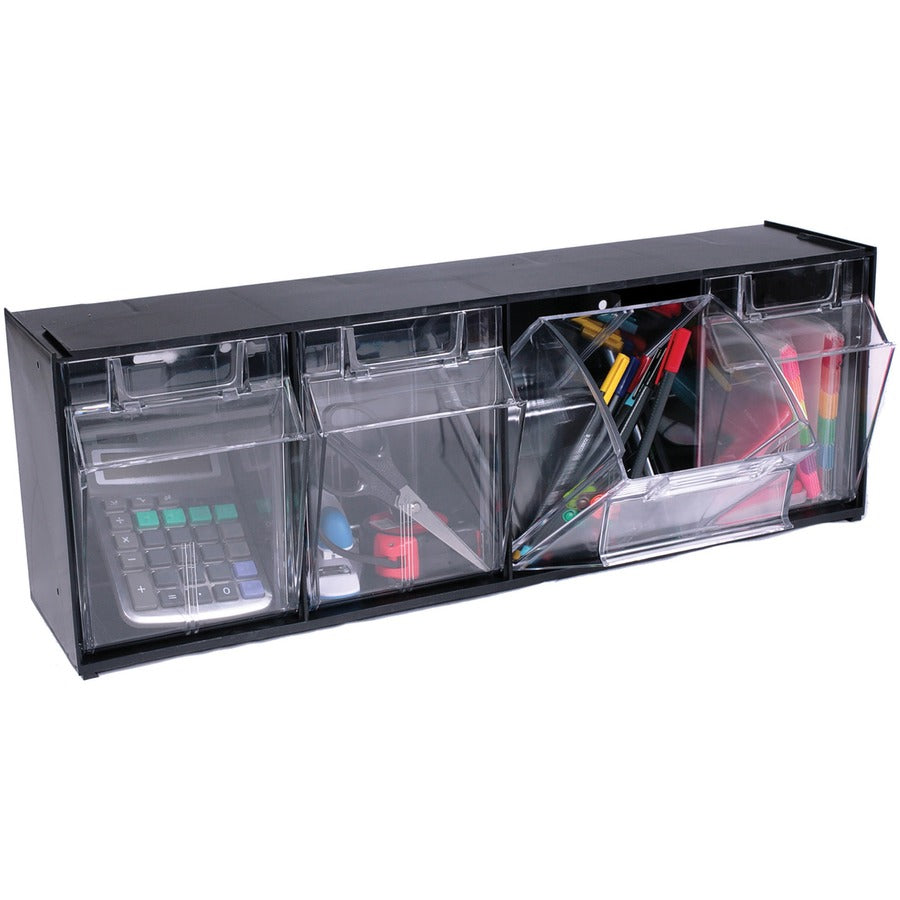 Deflecto Tilt Bin Interlocking Multi-Bin Storage Organizer - Right