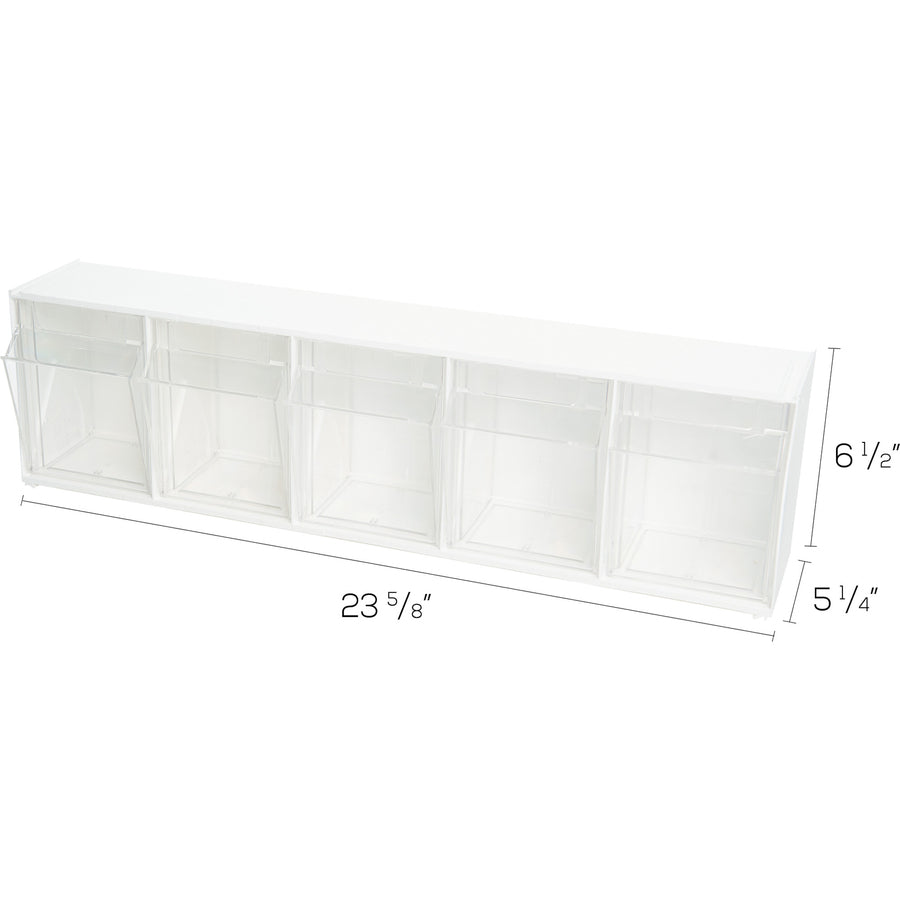 Deflecto Tilt Bin Interlocking Multi-Bin Storage Organizer - Alternate-Image1