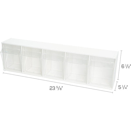 Deflecto Tilt Bin Interlocking Multi-Bin Storage Organizer - Alternate-Image1