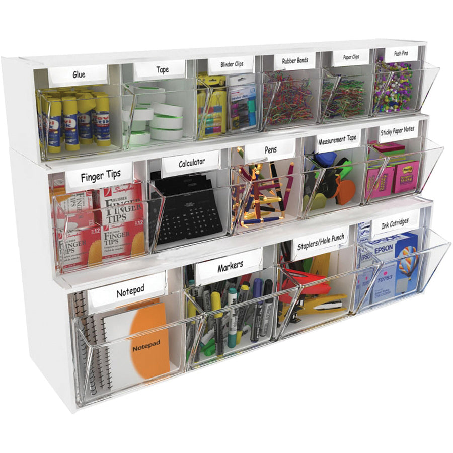 Deflecto Tilt Bin Interlocking Multi-Bin Storage Organizer - Alternate-Image6