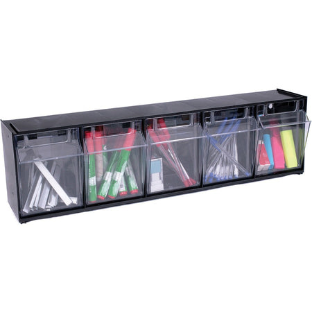 Deflecto Tilt Bin Interlocking Multi-Bin Storage Organizer - Right