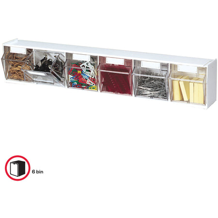 Deflecto Tilt Bin Interlocking Multi-Bin Storage Organizer - Alternate-Image1