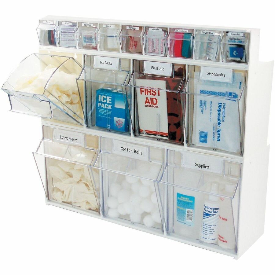 Deflecto Tilt Bin Interlocking Multi-Bin Storage Organizer - Alternate-Image1