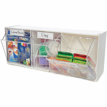 Deflecto Tilt Bin Interlocking Multi-Bin Storage Organizer - Left