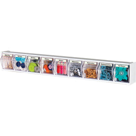 Deflecto Tilt Bin Multi-Bin Organizer - 9 Compartments - Counter Storage - Black - Tool & Organization