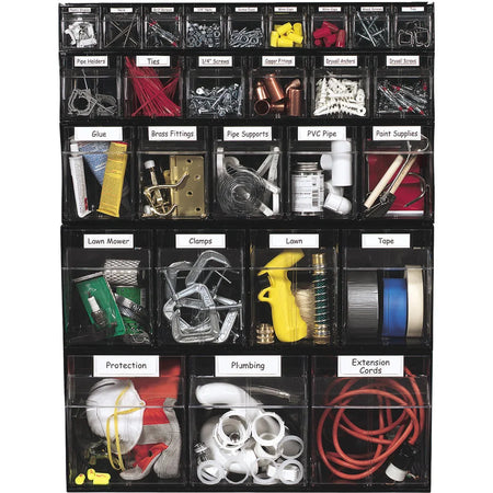 Deflecto Tilt Bin Multi-Bin Storage Organizer - Efficient Interlocking Design - Tool & Organization