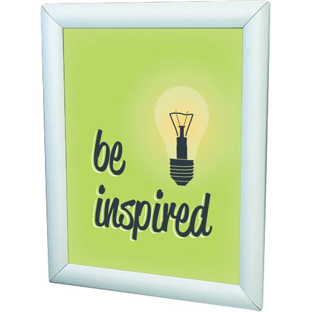 Deflecto Wall-Mount Snap Frame: 9.75’’ x 12.25’’ Sign Holder - Clear/Silver - Signs & Nameplates