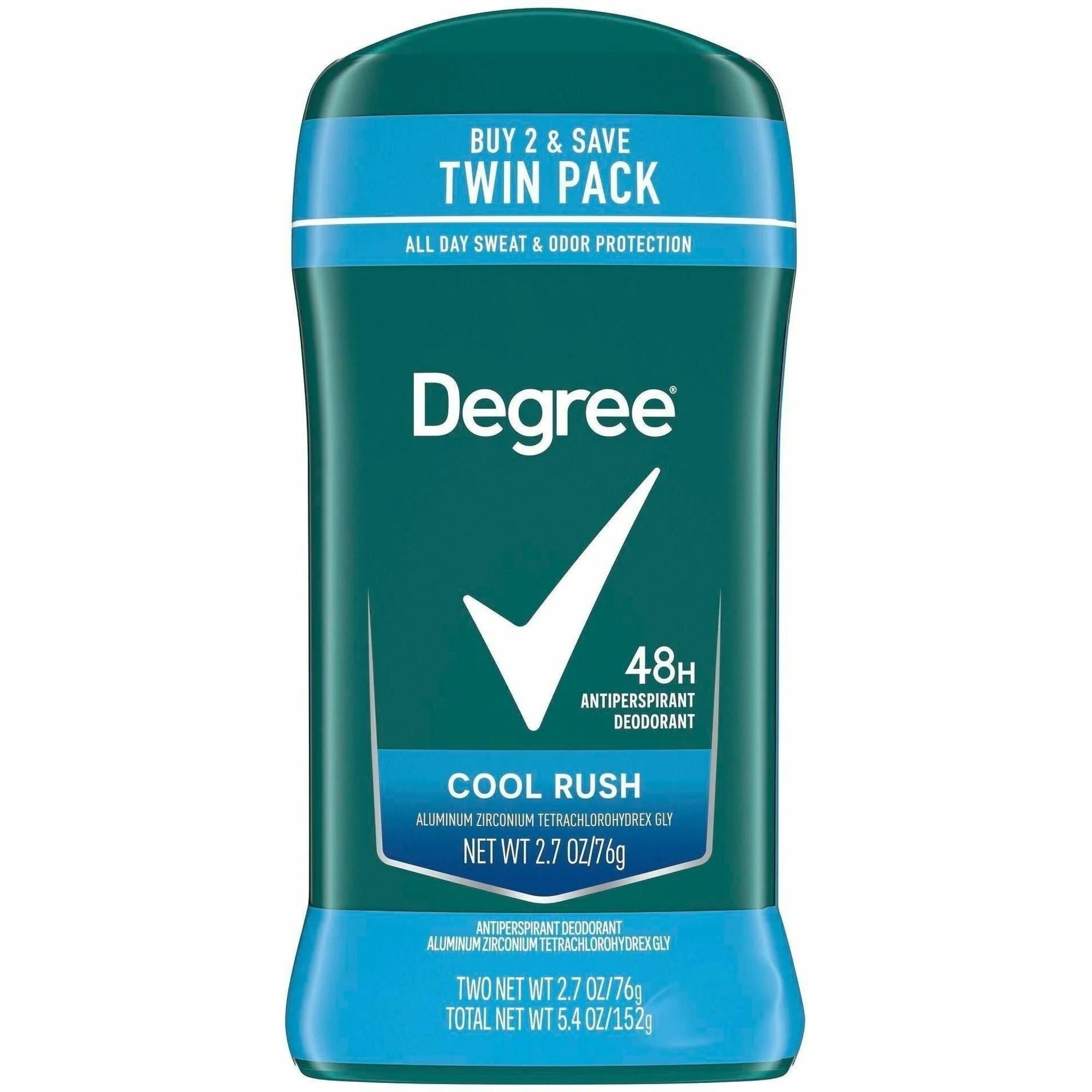 Degree Men Cool Rush Antiperspirant & Deodorant: Arctic Freshness - 2 Day Protection - Pack - Personal Hygiene Supplies