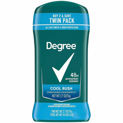 Degree Men Cool Rush Antiperspirant & Deodorant: Arctic Freshness - 2 Day Protection - Pack - Personal Hygiene Supplies