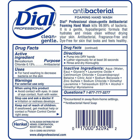 Dial 1700 Universal Dispenser Refills - Rear