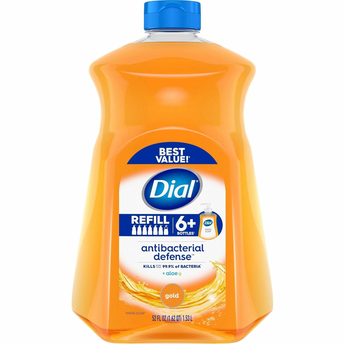 Dial Antibacterial Defense Hand Soap: Fresh Scent Bacteria Remover - 1.63 Quart - Soaps/Cleaners