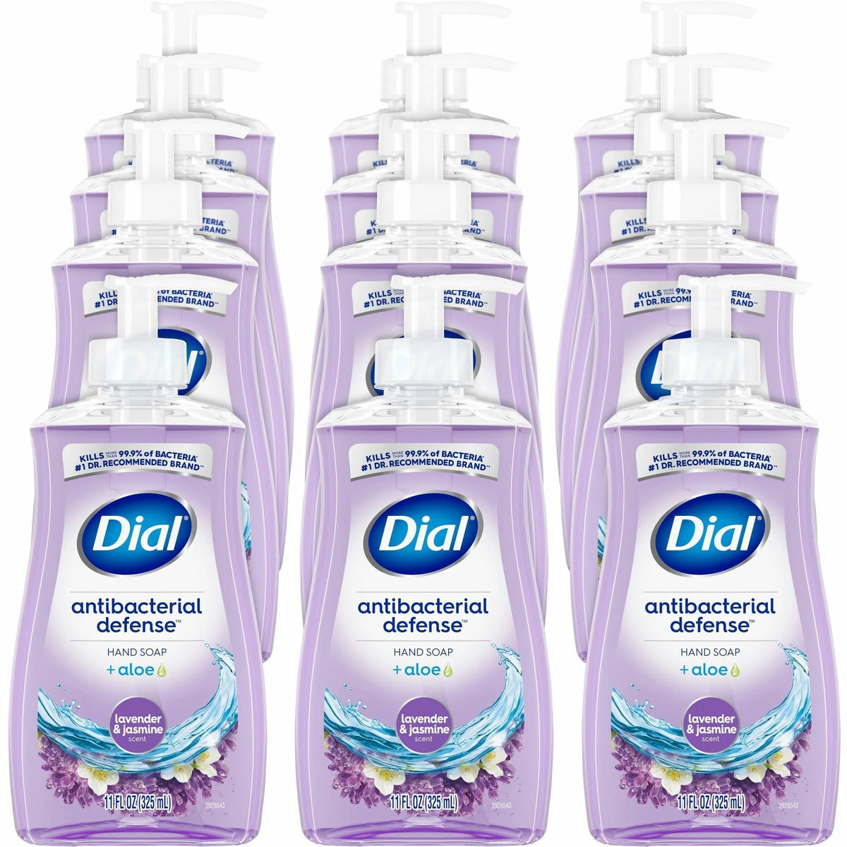Dial Antibacterial Defense Hand Soap: Lavender Scent 11 fl oz - Bacteria Remover - Soaps/Cleaners