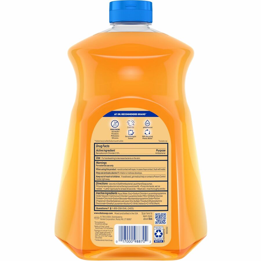 Dial Antibacterial Defense Liquid Hand Soap - Rear