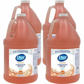 Dial Antibacterial Foaming Handwash - 1 gal Bottle Dispenser - Orange - 4/Carton - Hand Soaps/Cleaners