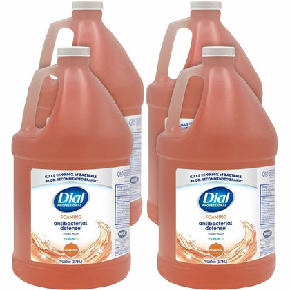 Dial Antibacterial Foaming Handwash - 1 gal Bottle Dispenser - Orange - 4/Carton - Hand Soaps/Cleaners